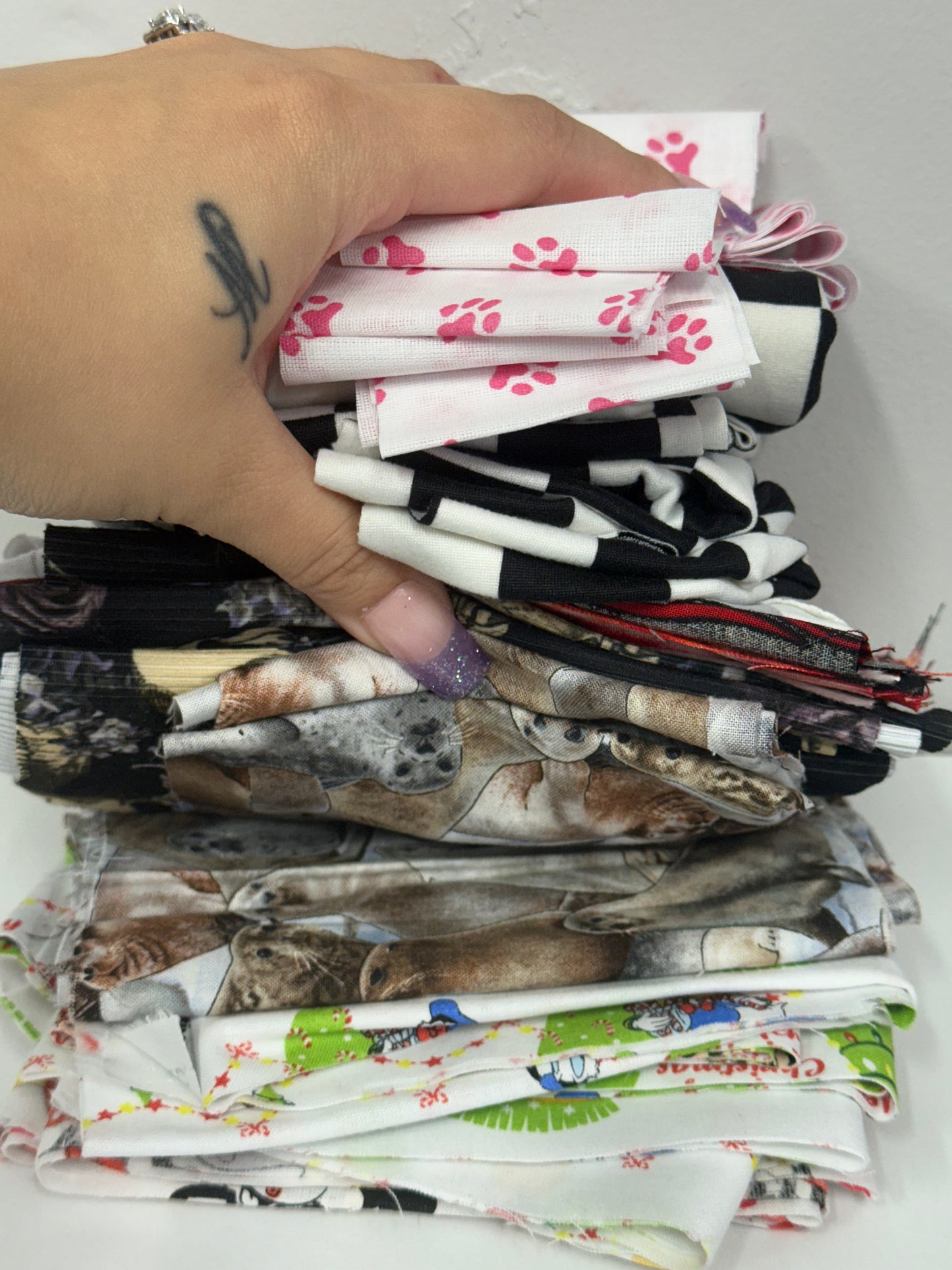 pre cut scrunchie/headband fabric 1.1LBS
