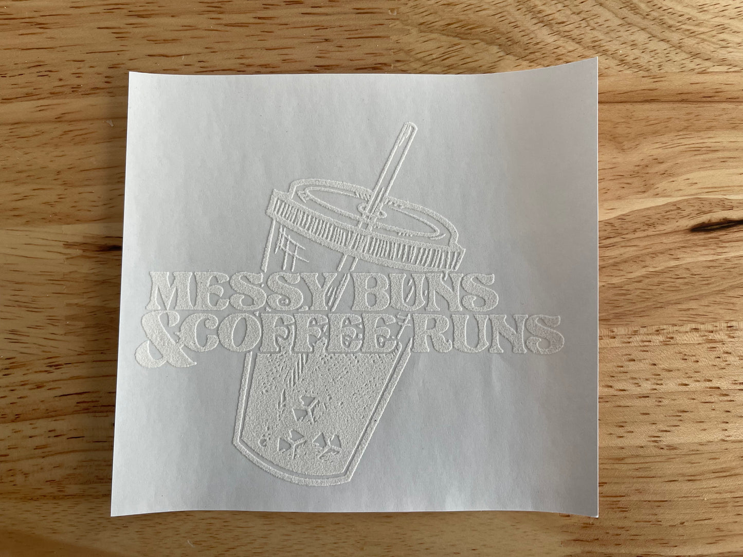 MESSY BUNS POCKET SINGLE COLOR TSHIRT TRANSFER
