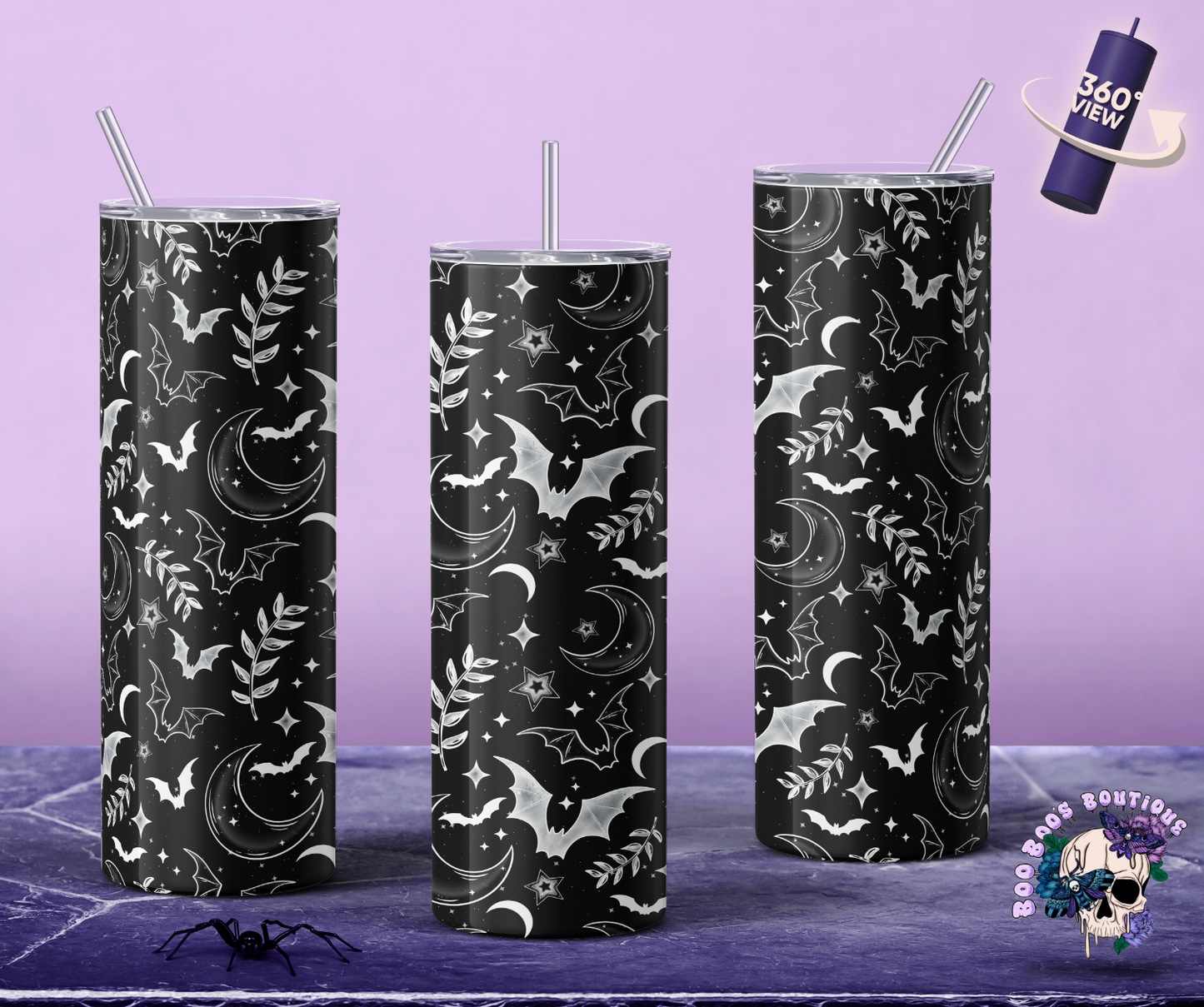 Bats & Moon 20oz Double Insulated Tumbler
