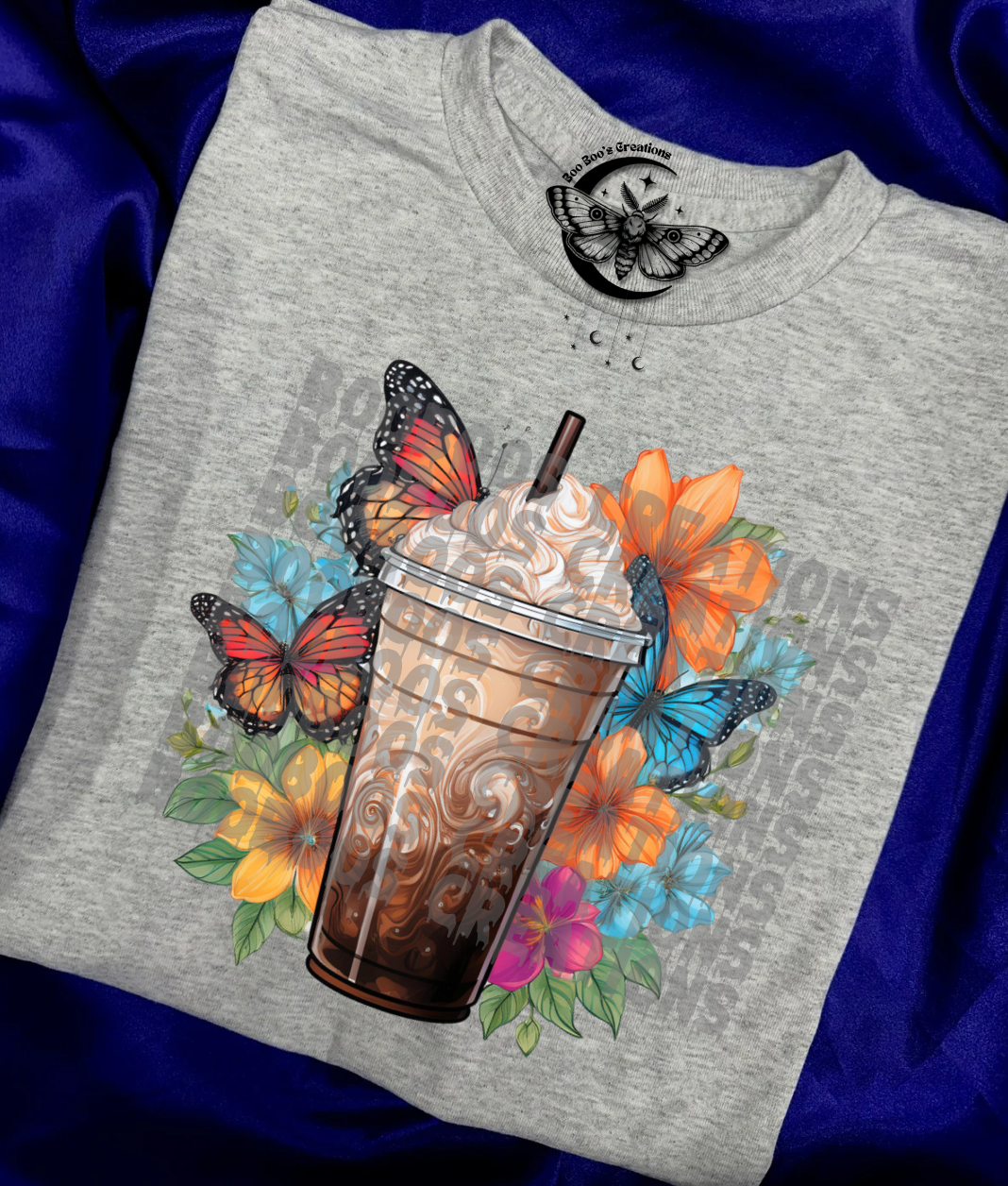 Butterflies & coffee Unisex sublimation Tshirt ( 7 to 10 business days)