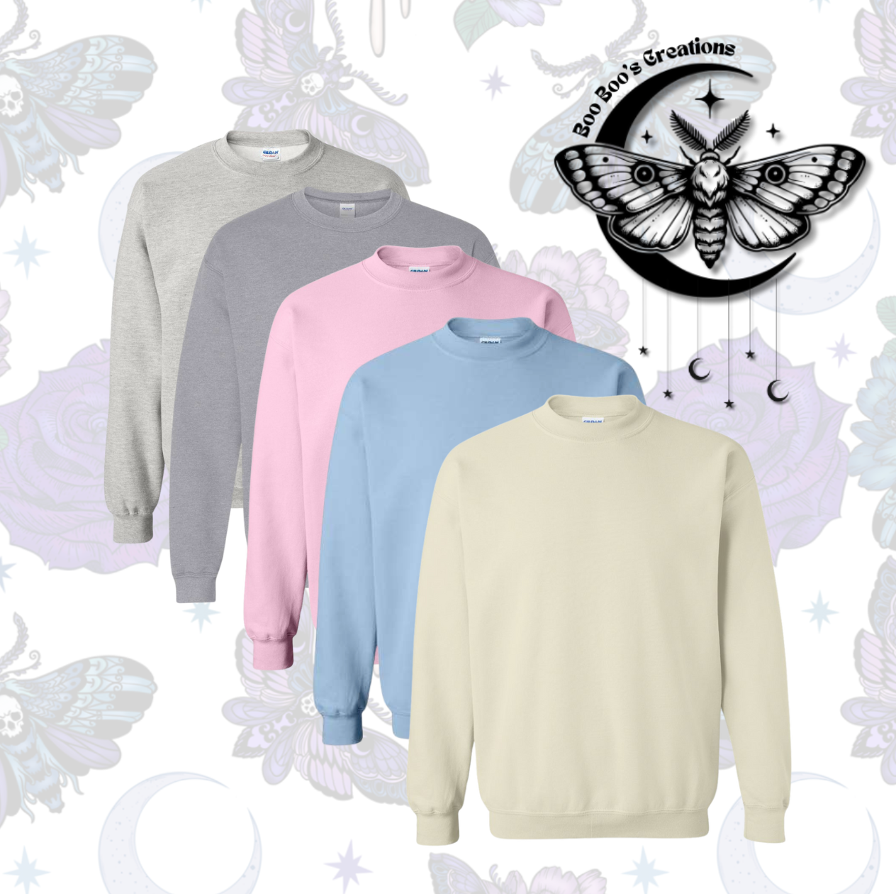 Ghostie Christmas Crew/Hoodie sweatshirt HTV (made to order 7-10 business days)