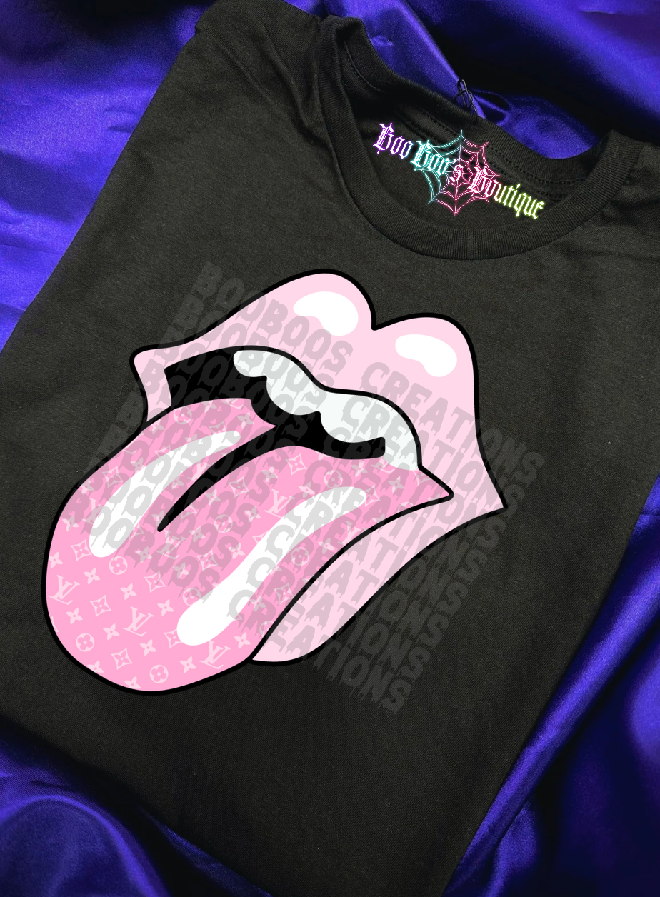 Pink lips HTV Unisex Tshirt (Made to order)