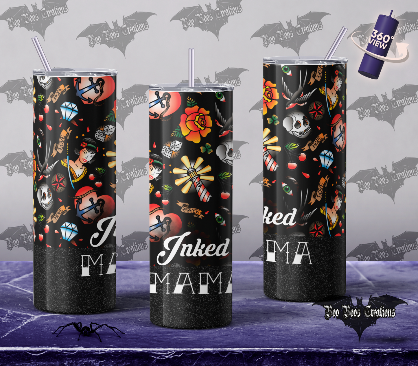 Inked mama 20oz stainless steel tumbler (1-5 business days)
