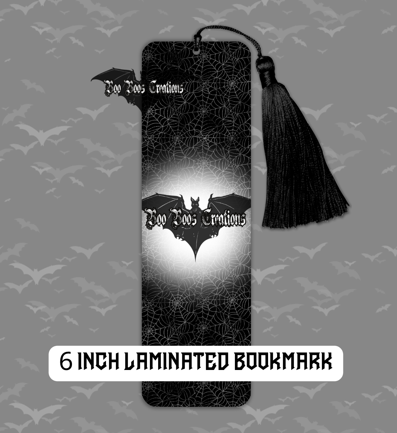 Boo Boos Creations 6 Inch laminated Bookmark with Tassel (1-5 business days)