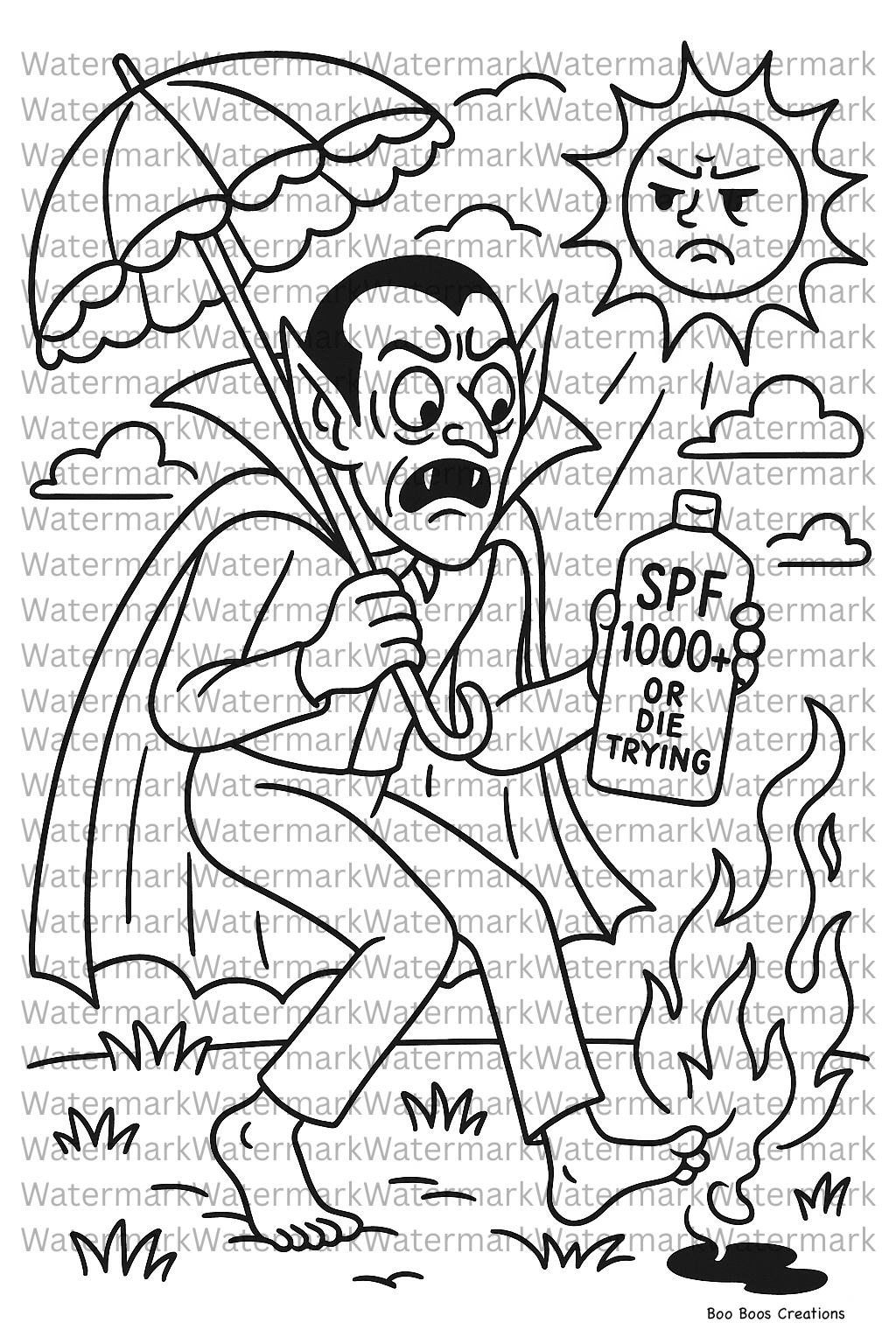 Summerween Coloring Page Bundle