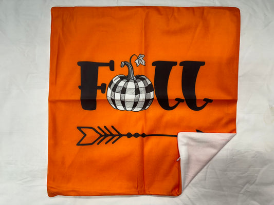 FALL ZIPPER 18X18 PILLOW CASE (NEW)