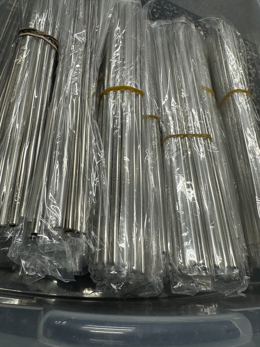 Pack of 25 metal straws NO straw cleaner