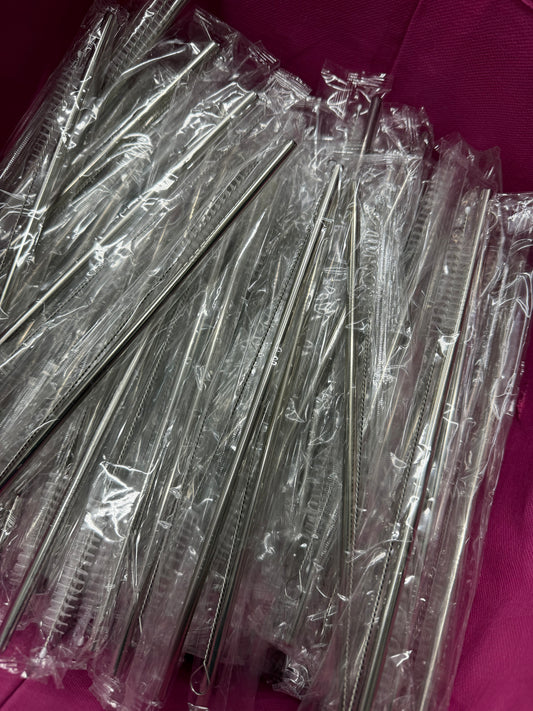 20oz Metal straw with straw cleaner (pack of 12)