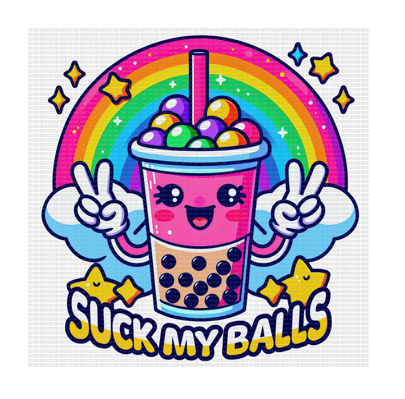 suck my balls 11 inch Sublimation tshirt transfer