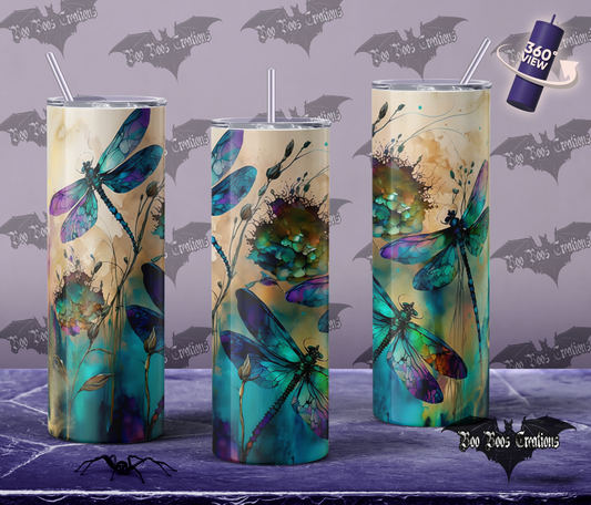 Shes a dragonfly 20oz stainless steel tumbler
