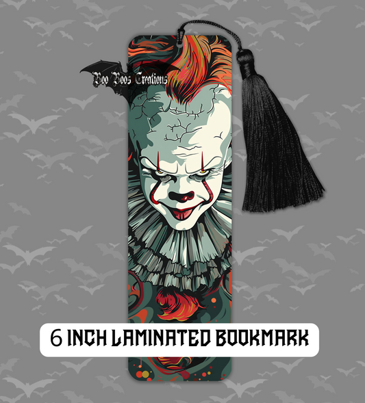 P Clown 6 Inch laminated Bookmark