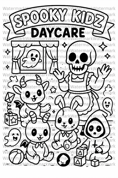 Haunted Cutie Cult Coloring Page Bundle
