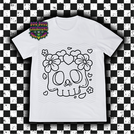 Skeleton W/Flowers - Digital PNG Download