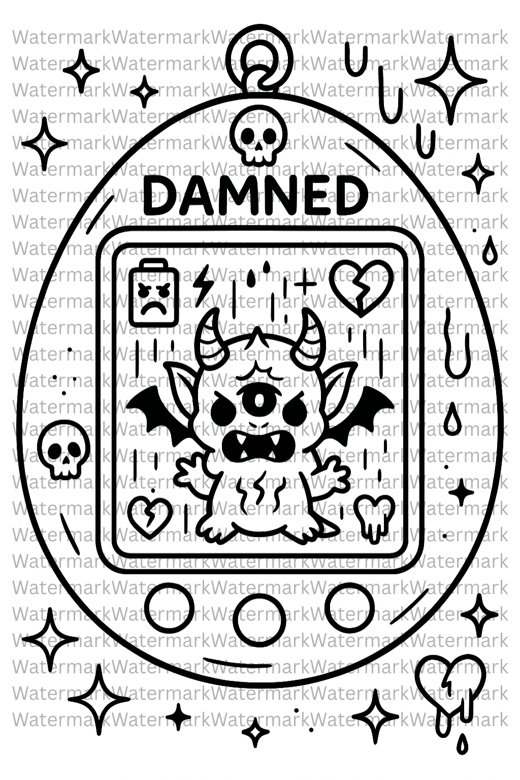 Haunted Cutie Cult Coloring Page Bundle