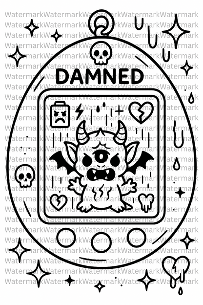 Haunted Cutie Cult Coloring Page Bundle