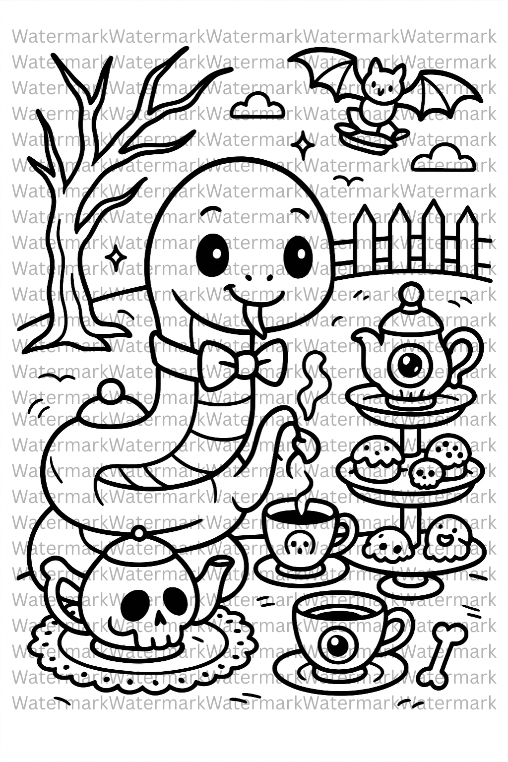 Haunted Cutie Cult Coloring Page Bundle